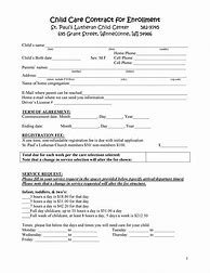 Image result for Printable Home Day Care Agreement