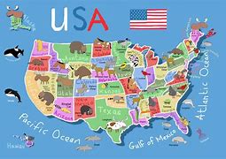 Image result for Us Map for Kids