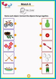 Image result for Free Printable Matching Worksheets Preschool
