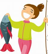 Image result for Lady Fishing Clip Art