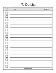 Image result for Free Printable Blank Daily Checklist