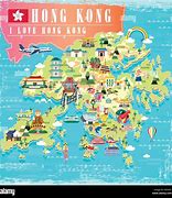 Image result for Hong Kong Map Cartoon