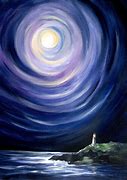 Image result for Moonlight Lighthouse Paintings