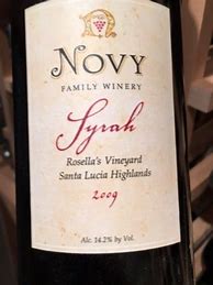 Image result for Novy Family Syrah Sapphire Hill