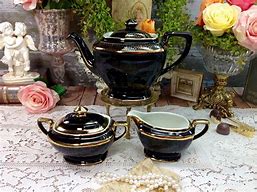 Image result for Hall Black and Gold Teapot