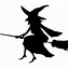 Image result for Witch Riding Broom Silhouette