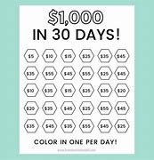 Image result for $1000 Money Challenge Print