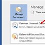 Image result for Open Unsaved Excel
