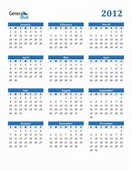 Image result for 2012 Calendar with Week Numbers