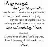 Image result for Printable Catholic Prayers Funeral