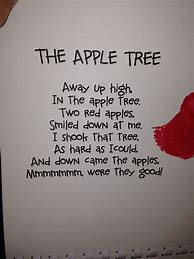 Image result for Way Up High in the Apple Tree Poem