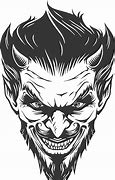 Image result for Scary Demon Face Black and White