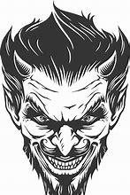 Image result for Black and White Demon Face