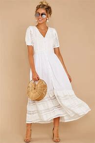 Image result for White Puff Sleeve Maxi Dress