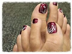 Image result for Burgundy Toe Nails