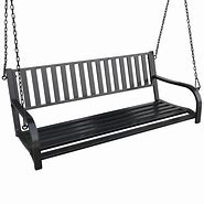 Image result for Black Metal Porch Swing