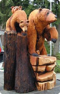 Image result for Large Wood Carvings of Animals