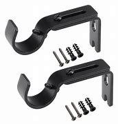 Image result for Single Curtain Rod Brackets