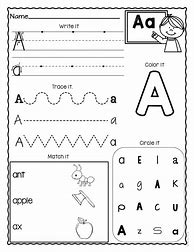 Image result for A to Z Worksheets for Preschoolers