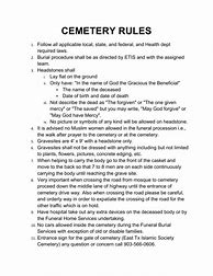 Image result for Template for Writing NYS Cemetery Rules and Regulations