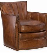 Image result for Brown Leather Swivel Chair