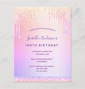 Image result for 100th Birthday Invitation Printables