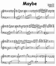Image result for Maybe by Chantels Time Signature Sheet Music