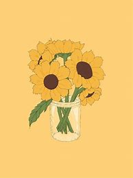 Image result for Cartoon Sunflower Wallpaper Aesthetic