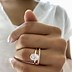 Image result for Rose Gold Wedding Band with Solitare Engagement Ring