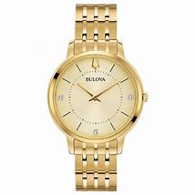 Image result for 18K Yellow Gold Bulova Watch Blue Face Women's