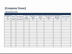 Image result for Daily Inventory Sheet Excel