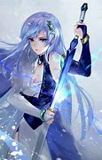 Image result for Anime Girl Blue Hair with Sword