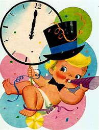 Image result for Vintage Happy New Year Baby