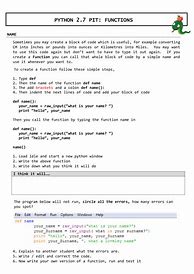 Image result for Python Programming Worksheet