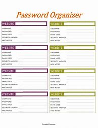 Image result for Computer Password Organizer