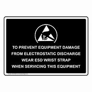 Image result for ESD Wrist Strap Sign