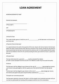 Image result for Loan Agreement Example