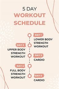 Image result for 5 Day Workout Schedule Ideas Women