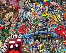 Image result for Music Graffiti Wall Mural