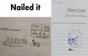 Image result for Funny Test Answers Drawings