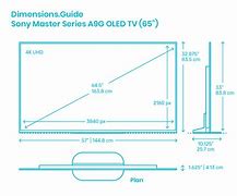 Image result for 65 Inch TV Measurements Chart