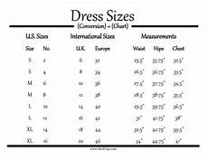 Dress Size Measurements