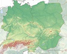 Image result for Terrain Map of Central Europe