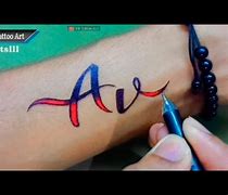Image result for Av Letters Tattoo