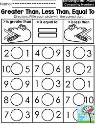 Image result for Math Comparing Symbols Activity