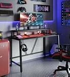 Image result for Black and White Gaming Desk Setup