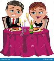 Image result for Couple Eating Dinner Clip Art