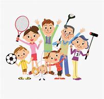 Image result for Family Playing Sports Cartoon
