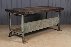 Image result for Vintage Industrial Work Table