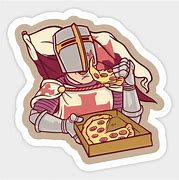 Image result for Knight Eating Pizza